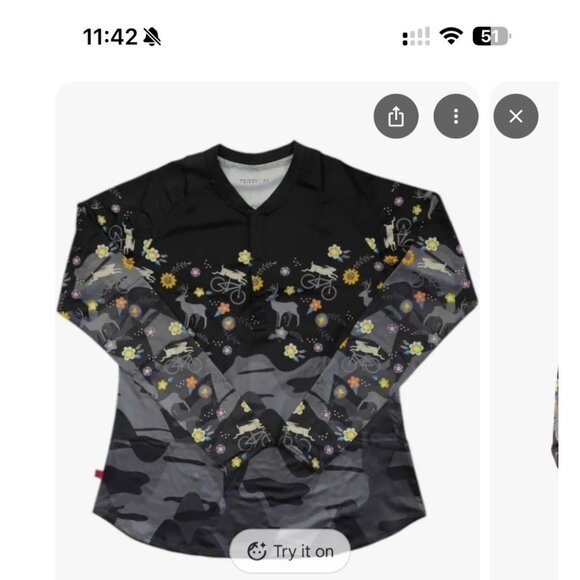 Terry Henley Jersey Women’s Size Small Cycling Black Forest Top NWT - Picture 3 of 12